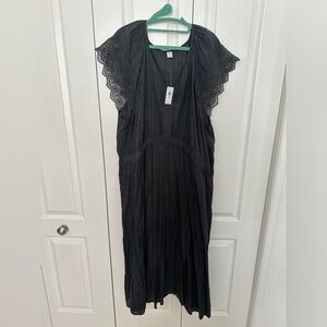 Old Navy Grey Midi Linen Dress